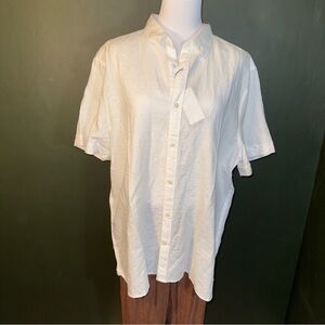 Perry Ellis White Button-Down Shirt
